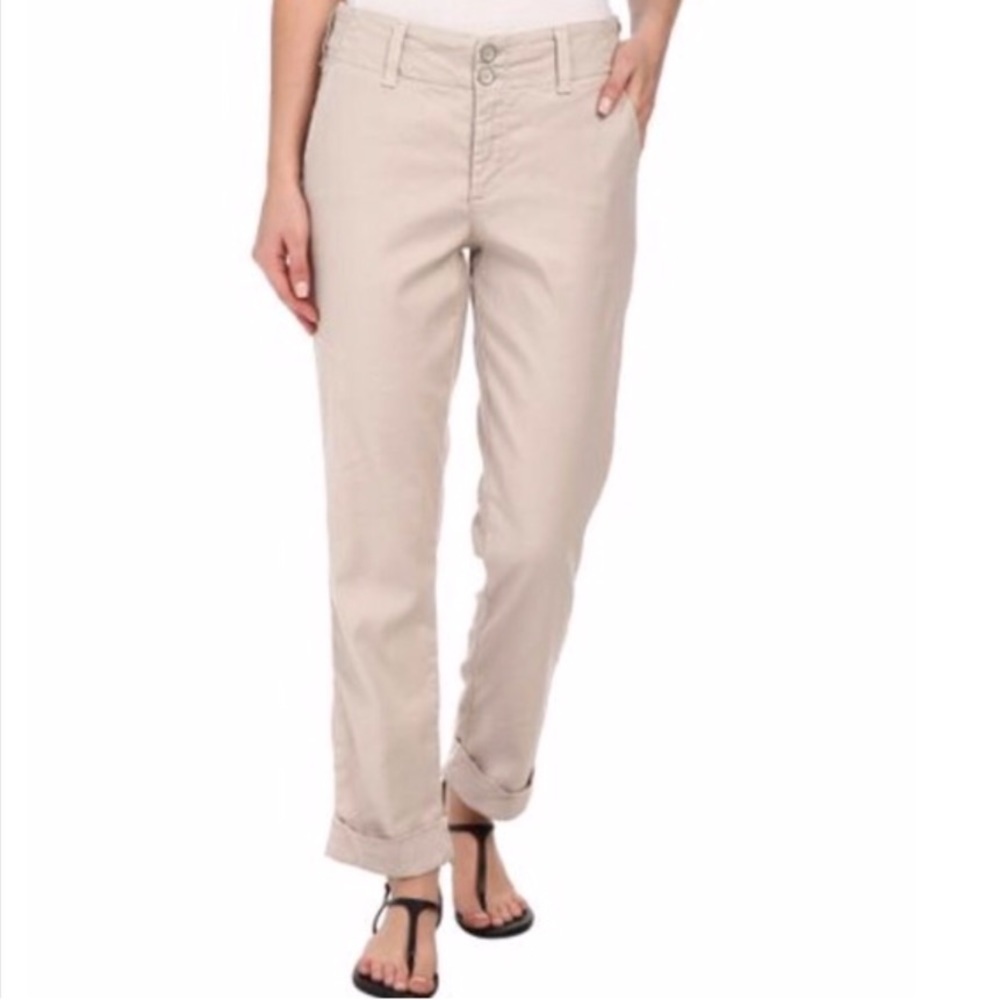 NWT NYDJ Sando Boyfriend Linen Pants Size 14